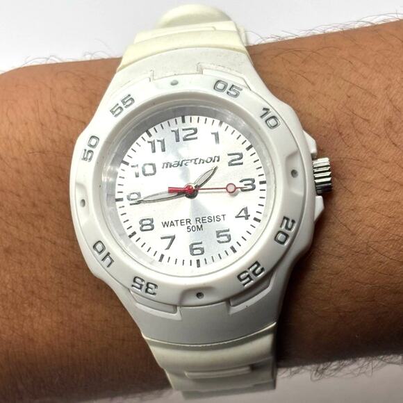 White Marathon Men's Watch - Picture 2 of 5